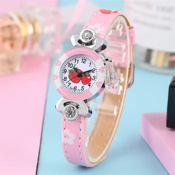 Girls Strawberry Round Dial Quartz Watches Elegant Leather Watch Strap Crystal Pendant Children's Wristwatch Top Gifts for Kids
Girls Strawberry Round Dial Quartz Watches Elegant Leather Watch Strap Crystal Pendant Children's Wristwatch Top Gifts for Kids