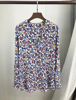 Women Flower Print Casual Blouse Turn Down Collar Long Sleeve Shirt Elegant Loose Top
Women Flower Print Casual Blouse Turn Down Collar Long Sleeve Shirt Elegant Loose Top