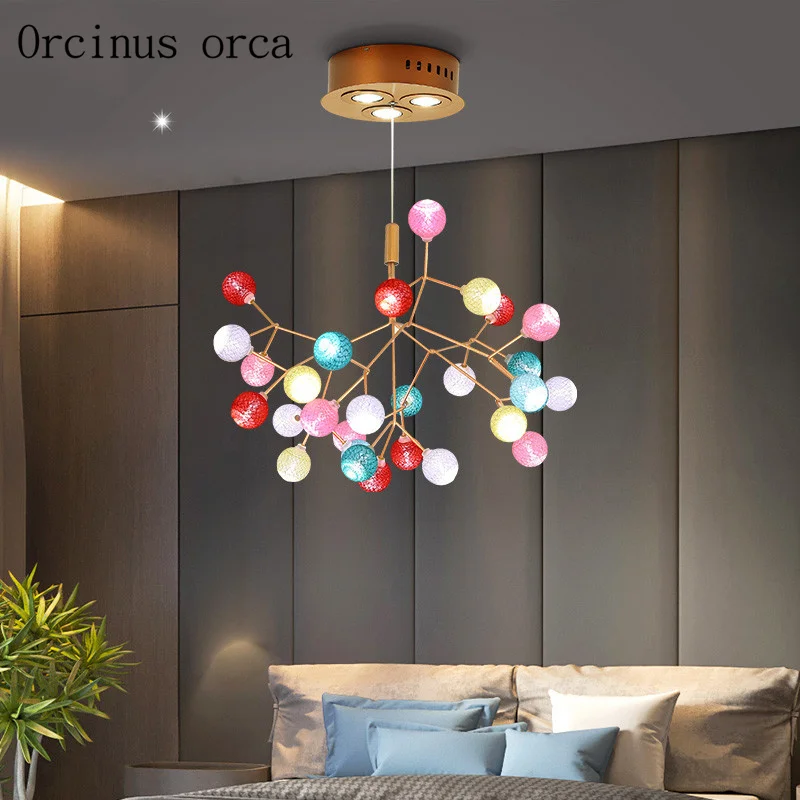 Post modern creative coloured chandelier restaurant bar bedroom children's room lights Nordic personality LED hemp Chandelier
Post modern creative coloured chandelier restaurant bar bedroom children's room lights Nordic personality LED hemp Chandelier