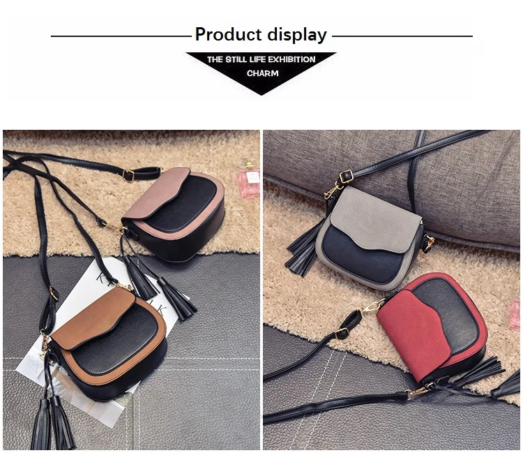 Free shipping, 2018 new trend women handbags, retro simple flap, fashion shoulder bag, tassel ornaments woman messenger bag. 23