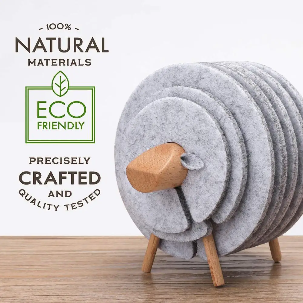 Creative Sheep Shape Cup Mat Anti Slip Drink Coasters Insulated Round Felt Japan Style Creative Home/Office Decor Gift
Creative Sheep Shape Cup Mat Anti Slip Drink Coasters Insulated Round Felt Japan Style Creative Home/Office Decor Gift