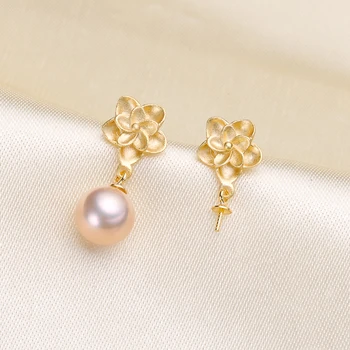 S925 Sterling Silver Flower Pearl Drop Earrings Findings Women DIY Pearl Earrings Components Silver&Gold Color 3Pairs/Lot
S925 Sterling Silver Flower Pearl Drop Earrings Findings Women DIY Pearl Earrings Components Silver&Gold Color 3Pairs/Lot