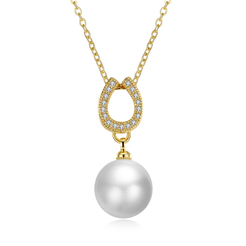 Trendy Pearl jewelry White crystal Pearl necklace pendant for women gold charm pendant P2052
Trendy Pearl jewelry White crystal Pearl necklace pendant for women gold charm pendant P2052