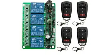 DC12V 4CH RF Wireless Remote Control System teleswitch 4* transmitter +1* receiver universal gate remote control /radio receiver
DC12V 4CH RF Wireless Remote Control System teleswitch 4* transmitter +1* receiver universal gate remote control /radio receiver