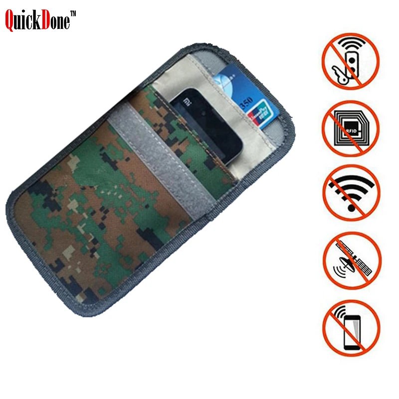 Camouflage Faraday Phone Bag FOB Shielding Pouch Wallet Car Key ID Card Case RFID Signal Blocker For Protection Privacy DK0194
Camouflage Faraday Phone Bag FOB Shielding Pouch Wallet Car Key ID Card Case RFID Signal Blocker For Protection Privacy DK0194