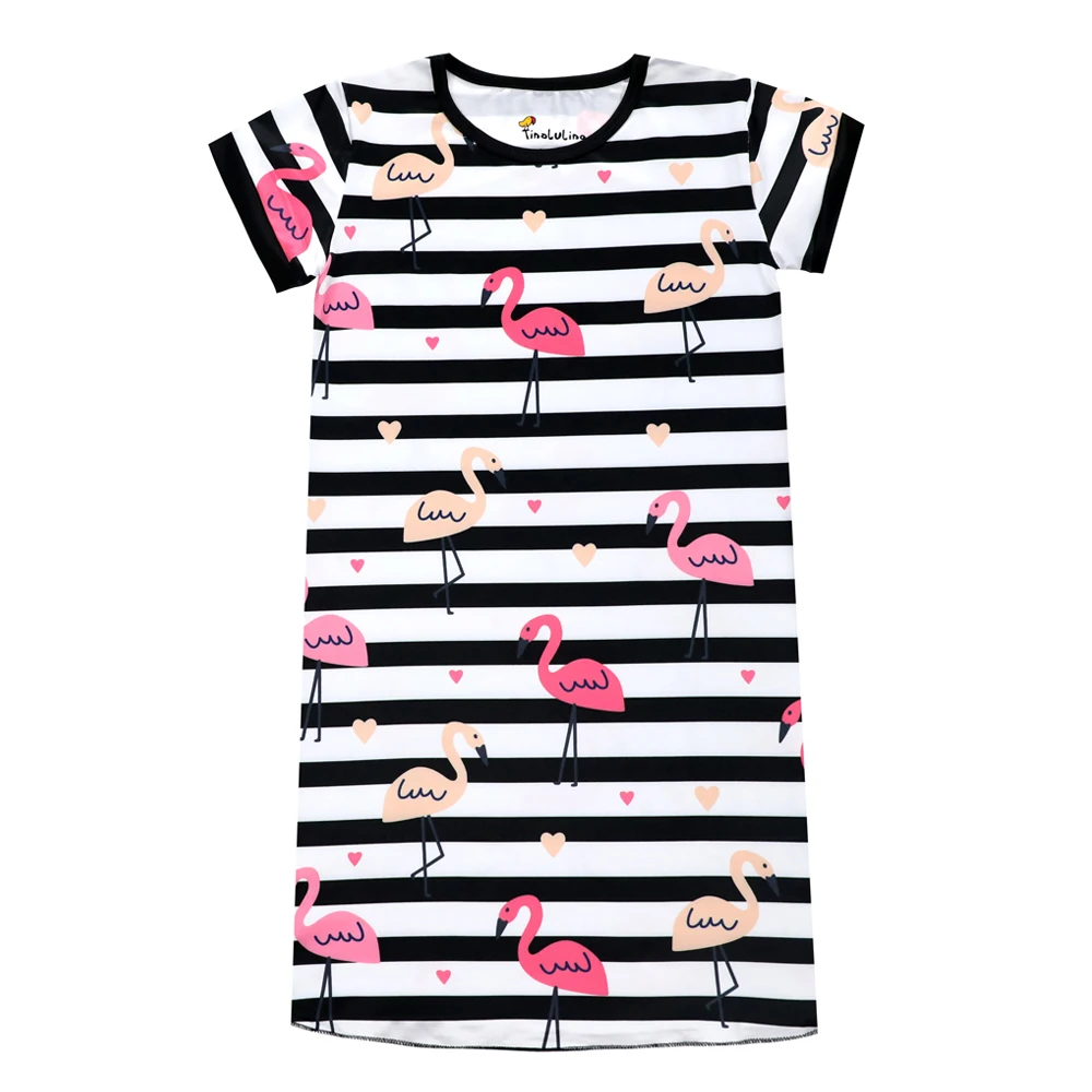 Baby Girls 3D Striped Flamingo Dress Kids Nightgowns Summer Children Unicorn Sleepwear 3D Cat Printed Dresses For 3-10years
Baby Girls 3D Striped Flamingo Dress Kids Nightgowns Summer Children Unicorn Sleepwear 3D Cat Printed Dresses For 3-10years