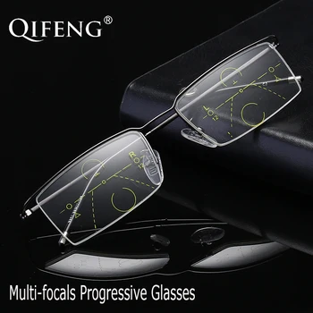 QIFENG Multi-focal Progressive Reading Glasses Men Degree Presbyopic Diopter Eyeglasses Male +1.0+1.5+2.0+2.5+3.0 QF224
QIFENG Multi-focal Progressive Reading Glasses Men Degree Presbyopic Diopter Eyeglasses Male +1.0+1.5+2.0+2.5+3.0 QF224