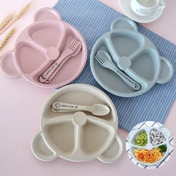 3Pcs/Set Baby Feeding Dining Plate Bowl Spoon Fork Baby Eating Tableware Stuff Cartoon Panda Wheat Straw Kids Dishes Plate
3Pcs/Set Baby Feeding Dining Plate Bowl Spoon Fork Baby Eating Tableware Stuff Cartoon Panda Wheat Straw Kids Dishes Plate