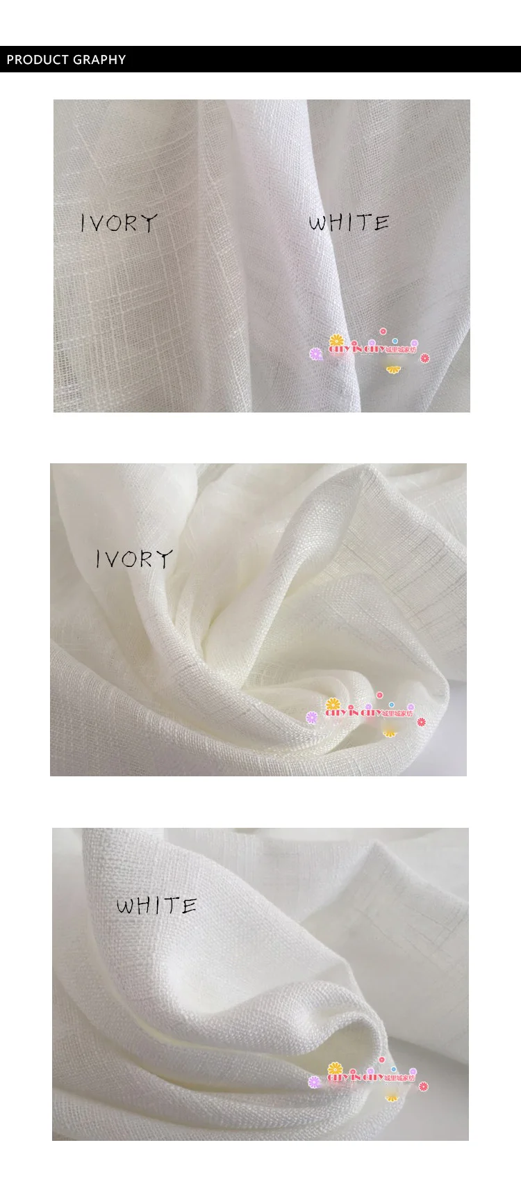 CITYINCITY TulleAmerican Curtains for Living room Soft White Voilesolid Rural Tulle Curtain for bedroom ready made curtain03