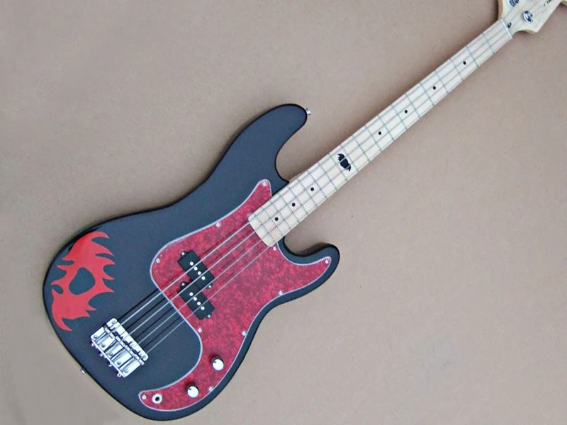 Black Electric Bass Guitar with Flame Pattern,Maple Fretboard,4 Strings,20 Frets,Red Pickguard,offering customized services
Black Electric Bass Guitar with Flame Pattern,Maple Fretboard,4 Strings,20 Frets,Red Pickguard,offering customized services