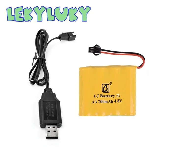 LEKYLUKY-4-8V-700mah-1800mah-2800mah-Ni-CD-battery-usb-charger-SM-2p-plug-for-RC (1)