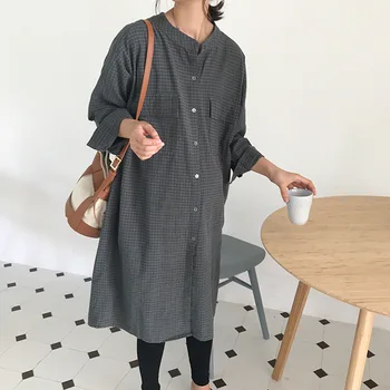 Maternity Women Blouse Spring Summer Long Sleeve Casual Mid-long Buttons Shirt New Moms Fashion Plaid Loose Fit Blouses Dresses
Maternity Women Blouse Spring Summer Long Sleeve Casual Mid-long Buttons Shirt New Moms Fashion Plaid Loose Fit Blouses Dresses