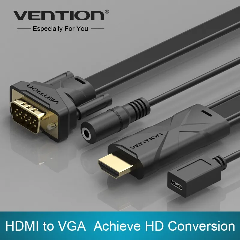 Vention HDMI To VGA Cable Conversion Micro USB Port Power 3.5MM Audio Plug Flat Wire 1m 1.5m 2m Black ABC series
Vention HDMI To VGA Cable Conversion Micro USB Port Power 3.5MM Audio Plug Flat Wire 1m 1.5m 2m Black ABC series