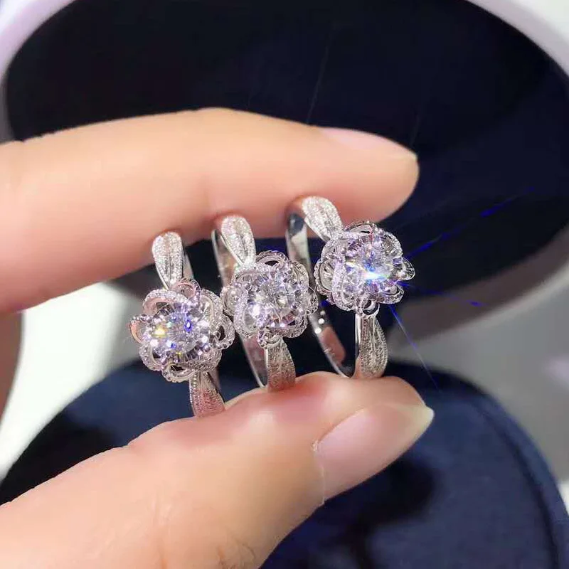 Utimtree Gorgeous 925 Sterling Silver Flower Wedding Rings Jewelry Hollow Out CZ Zircon Stone Engagement Promise Band Ring Lady
Utimtree Gorgeous 925 Sterling Silver Flower Wedding Rings Jewelry Hollow Out CZ Zircon Stone Engagement Promise Band Ring Lady