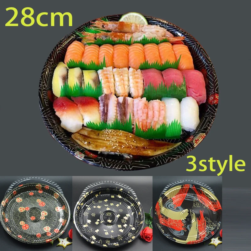 28CM Large disc Assorted cold dishes Disposable Round Sushi Takeout Packing box20PCS
28CM Large disc Assorted cold dishes Disposable Round Sushi Takeout Packing box20PCS