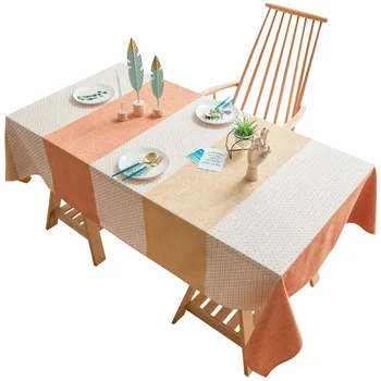 Nordic Cotton Linen Tablecloth Orange Stitching Pattern Rectangular Dining Table Cloth Hotel Home Waterproof Table Cover
Nordic Cotton Linen Tablecloth Orange Stitching Pattern Rectangular Dining Table Cloth Hotel Home Waterproof Table Cover