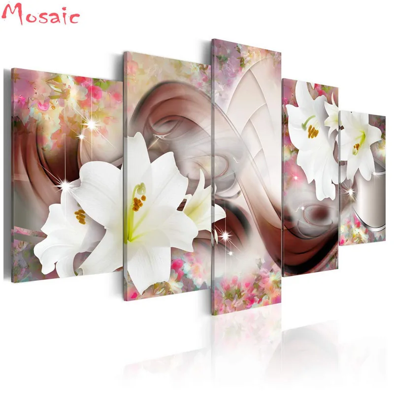 5 Piece diamond Painting cross stitch Floral Canvas Wall Art Flower Living Room Decor and Home Decorations 
5 Piece diamond Painting cross stitch Floral Canvas Wall Art Flower Living Room Decor and Home Decorations