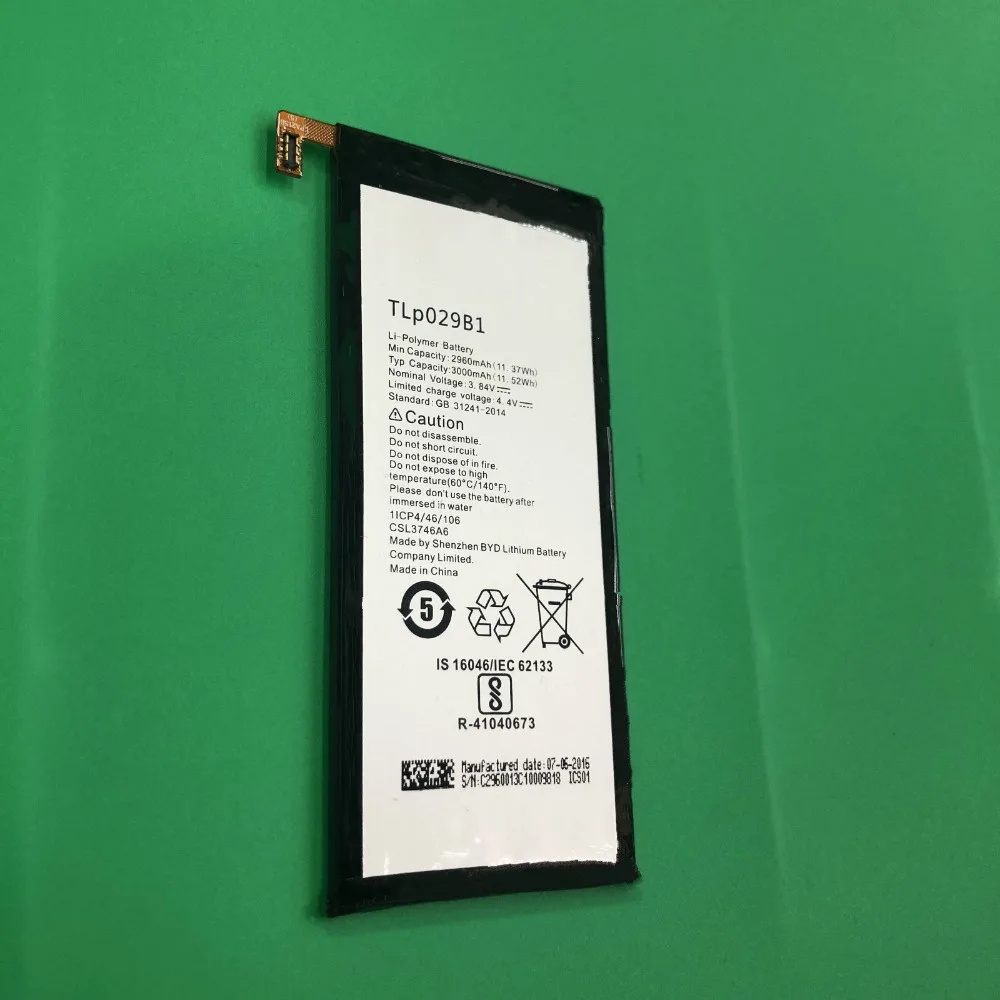 Phone Replacement Battery For Alcatel Touch Pop 4S 5095 5095B 5095I 5095K 5095L onetouch TLP029B1 / TLP029B2 2960mAh
Phone Replacement Battery For Alcatel Touch Pop 4S 5095 5095B 5095I 5095K 5095L onetouch TLP029B1 / TLP029B2 2960mAh