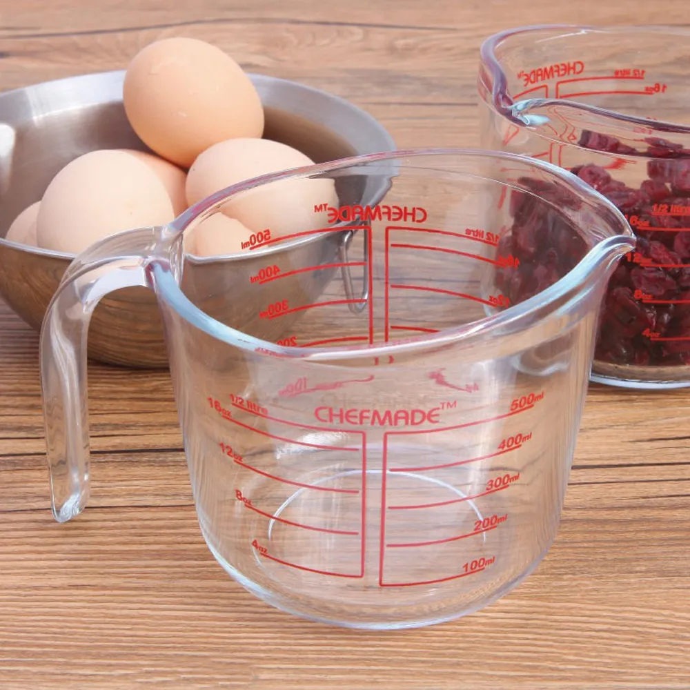 500ML Glass Measuring Cup Durable Liquid Measurement Jug Kitchen Bar Baking Tool
500ML Glass Measuring Cup Durable Liquid Measurement Jug Kitchen Bar Baking Tool