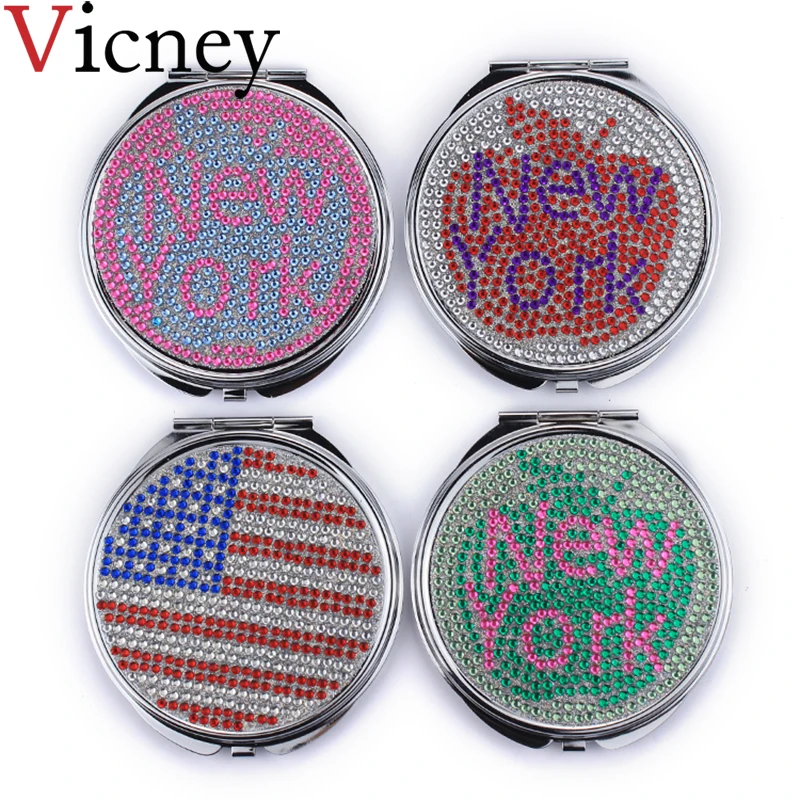 Vicney New Rhinestone Portable Folding Mirror Mini Compact Stainless Steel Metal Makeup Pocket Mirror for women Makeup Tools
Vicney New Rhinestone Portable Folding Mirror Mini Compact Stainless Steel Metal Makeup Pocket Mirror for women Makeup Tools