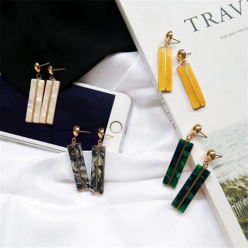 2017 Geometric / Rectangular / Acetic Acid Plate Tide Section Personality Color Retro Green Earrings Japan And South Korea
2017 Geometric / Rectangular / Acetic Acid Plate Tide Section Personality Color Retro Green Earrings Japan And South Korea
