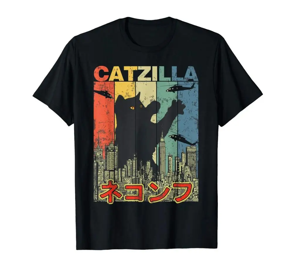 Vintage Catzilla - Kitty Cat Lovers Halloween T-Shirt T-Shirt Brand Summer Style Cotton Men'S Unique Masculine Street T Shirt
Vintage Catzilla - Kitty Cat Lovers Halloween T-Shirt T-Shirt Brand Summer Style Cotton Men'S Unique Masculine Street T Shirt