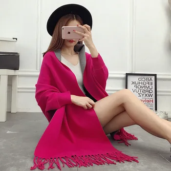 Women Winter New Shawls Lady Reversible Thick Scarf Knitted Mujer Bufanda Tassels Pallium Pashmina Large Size Wrap Scarves
Women Winter New Shawls Lady Reversible Thick Scarf Knitted Mujer Bufanda Tassels Pallium Pashmina Large Size Wrap Scarves