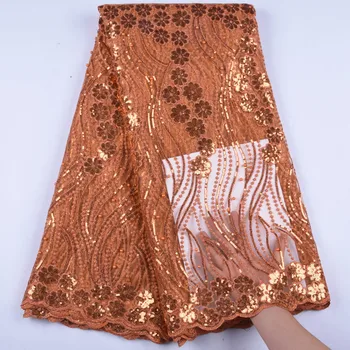 African French Lace Fabric With Sequins 2019 High Quality Net Lace Fabric 5 Yards Embroidery Nigerian Lace Fabric For Dress 1633
African French Lace Fabric With Sequins 2019 High Quality Net Lace Fabric 5 Yards Embroidery Nigerian Lace Fabric For Dress 1633