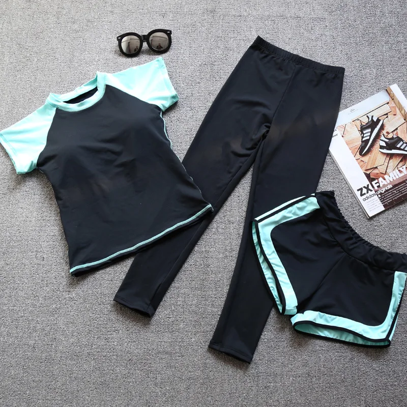 Women Suits Tracksuit Top+Short Pants+ Elastic Legging Pants 3 Piece Set Women Quick-Drying Sproting Set Female Clothes
Women Suits Tracksuit Top+Short Pants+ Elastic Legging Pants 3 Piece Set Women Quick-Drying Sproting Set Female Clothes