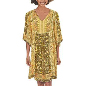 MAXIORILL Women summer Bohemian dress Plus Size 11 colors платье Party beach Print V Neck Loose Dress free shipping #3
MAXIORILL Women summer Bohemian dress Plus Size 11 colors платье Party beach Print V Neck Loose Dress free shipping #3