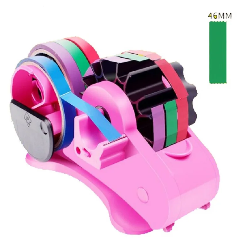 Auto Tape Dispenser with 46mm Fixed Length Tape Cutter and Free Length Cutter School Stationary Scrapbooking Tools, Random Color
Auto Tape Dispenser with 46mm Fixed Length Tape Cutter and Free Length Cutter School Stationary Scrapbooking Tools, Random Color