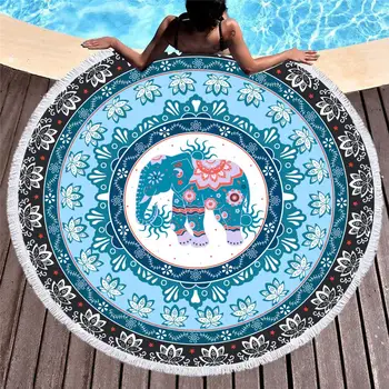 Blue Mandala Elephant Round Beach Towel For Adult Microfiber Bath Towels With Tassels Travel Beach Picnic Mat Serviette De Plage
Blue Mandala Elephant Round Beach Towel For Adult Microfiber Bath Towels With Tassels Travel Beach Picnic Mat Serviette De Plage