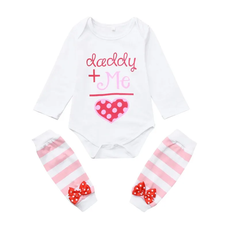 Baby clothes Kids Baby Girl Letter Print Romper Bow Striped Stockings Valentine's Outfits Set 3M-24M babys A20
Baby clothes Kids Baby Girl Letter Print Romper Bow Striped Stockings Valentine's Outfits Set 3M-24M babys A20