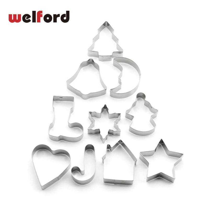 10pcs/lot Christmas tree baking mold Stainless Steel Cookie cutter Cake Decorating Molds Biscuit Cutter New Year Bakeware
10pcs/lot Christmas tree baking mold Stainless Steel Cookie cutter Cake Decorating Molds Biscuit Cutter New Year Bakeware