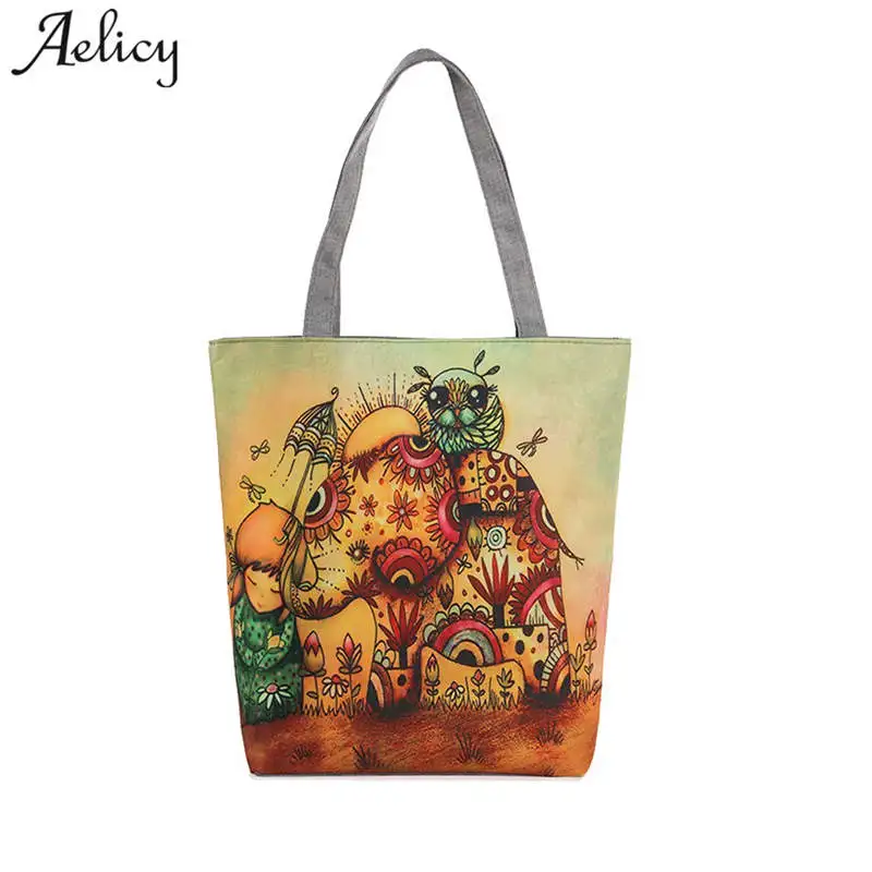 Aelicy Eco Friendly Shopping Bags Travel Reusable Handbag Elephant Printing Women Shoulder Cloth Pouch Foldable Grocery Bulk Org
Aelicy Eco Friendly Shopping Bags Travel Reusable Handbag Elephant Printing Women Shoulder Cloth Pouch Foldable Grocery Bulk Org