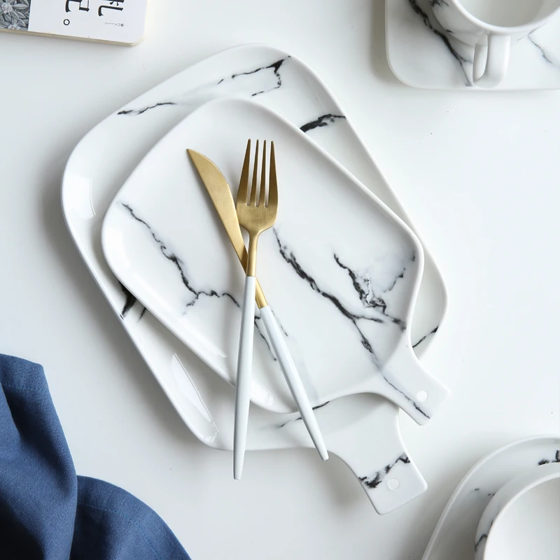 Creative Marble Texture Tableware Black White Ceramic Porcelain Plate Spaghetti Vegetables Cake Dish Large Saucer Tableware Art
Creative Marble Texture Tableware Black White Ceramic Porcelain Plate Spaghetti Vegetables Cake Dish Large Saucer Tableware Art