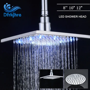 LED 8" 10'' 12'' Brass Shower Head Round/ Square Wall Mount Top Sprayer Rainfall Head (chrome / orb / Brushed nickle)
LED 8" 10'' 12'' Brass Shower Head Round/ Square Wall Mount Top Sprayer Rainfall Head (chrome / orb / Brushed nickle)