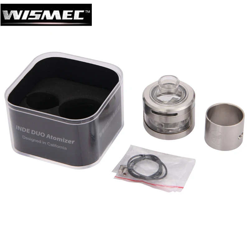 Original Wismec INDE DUO RDA Atomizer Tank Detachable Structure with 22mm/30mm Atomizer Tube Clearomizer Fit for Presa TC 100W
Original Wismec INDE DUO RDA Atomizer Tank Detachable Structure with 22mm/30mm Atomizer Tube Clearomizer Fit for Presa TC 100W