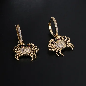 UMGODLY Luxury Cubic Zirconia Crab Drop Earring Gold Color Sea Style Monaco Designer Women Fashion Jewelry Gift
UMGODLY Luxury Cubic Zirconia Crab Drop Earring Gold Color Sea Style Monaco Designer Women Fashion Jewelry Gift