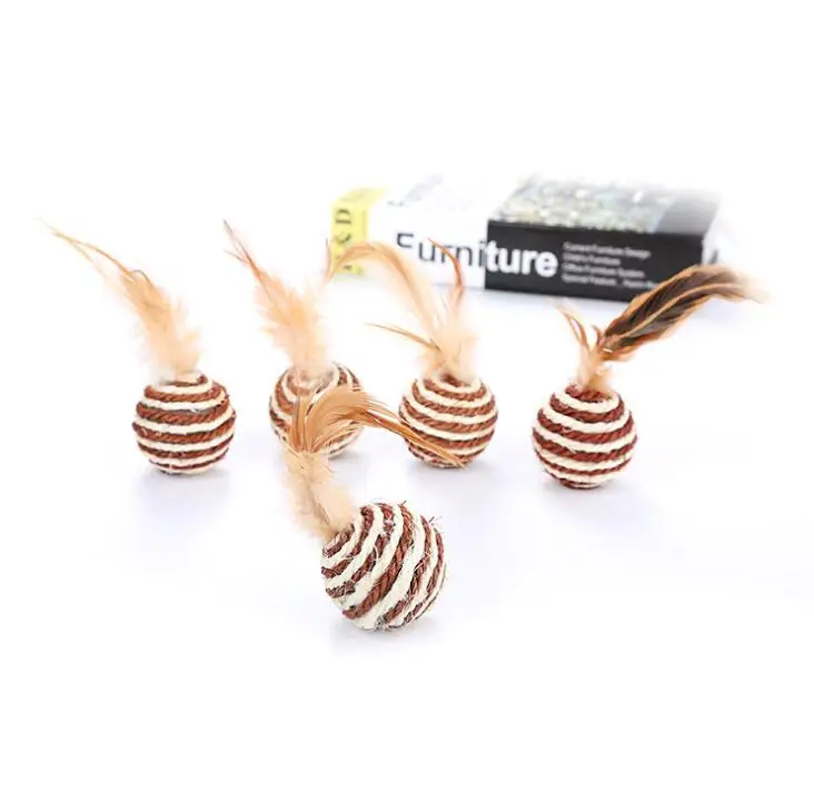 Pet cat toy cat sisal ball with feather hemp rope catch bite sisal feathers funny cat
Pet cat toy cat sisal ball with feather hemp rope catch bite sisal feathers funny cat