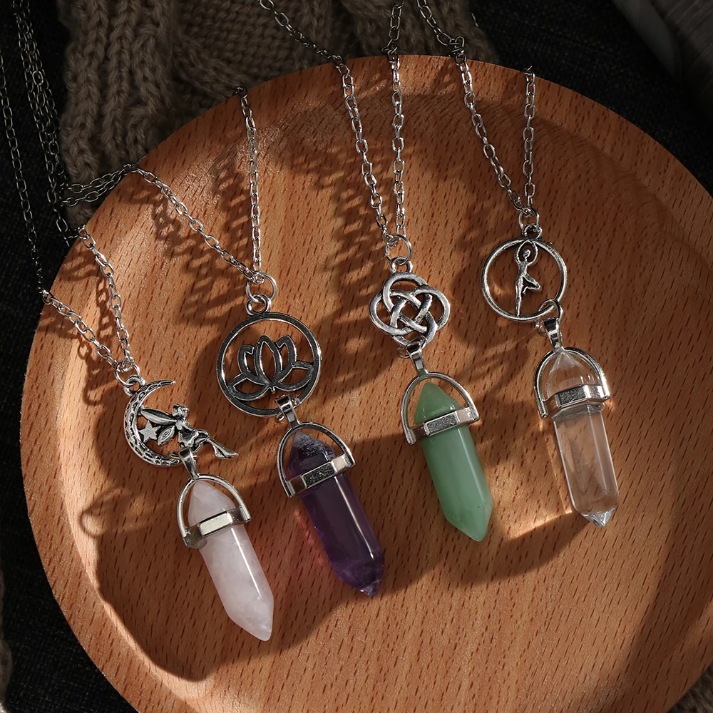 1Pcs Fluorite Necklace Pendant Natural Stone Quartz Bullet Hexagonal Point Pendulum Column Reiki Healing Chakra Jewelry Necklace
1Pcs Fluorite Necklace Pendant Natural Stone Quartz Bullet Hexagonal Point Pendulum Column Reiki Healing Chakra Jewelry Necklace