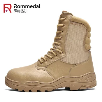 Rommedal men's army desert tactical military boots zip army combat boots work safety shoes winter autumn leather boots drop ship
Rommedal men's army desert tactical military boots zip army combat boots work safety shoes winter autumn leather boots drop ship