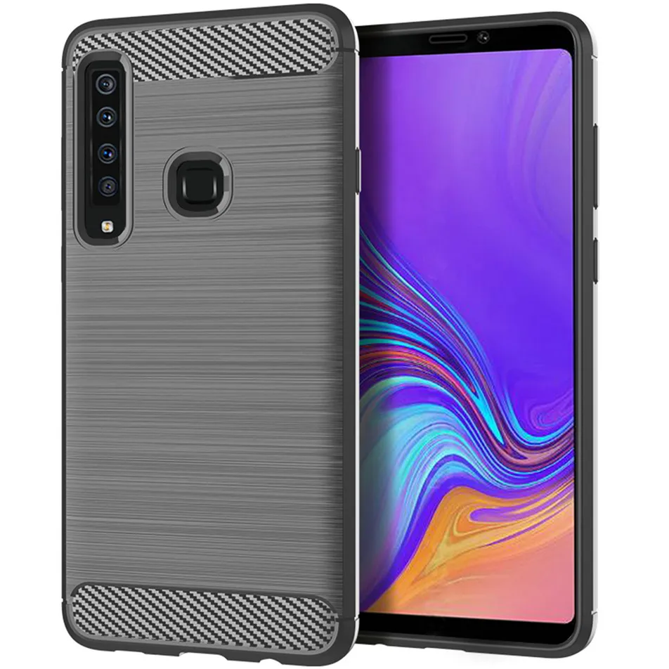 Luxury Cases For Samsung A9 2018 Case Silicon Shockproof Plain Carbon Fiber Cover for Case Samsung Galaxy A9 2018 TPU Coque (16)