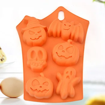 Behogar 6 Grids Pumpkin Bat Skull Ghost Shape Silicone Candy Chocolate Pudding Mold for Halloween Festivals Decoration Supplies
Behogar 6 Grids Pumpkin Bat Skull Ghost Shape Silicone Candy Chocolate Pudding Mold for Halloween Festivals Decoration Supplies