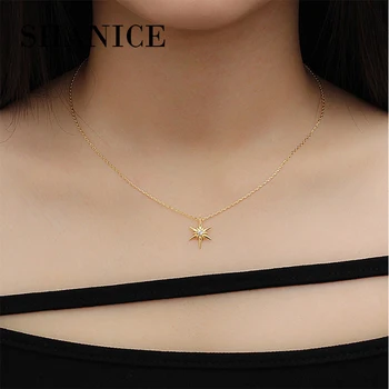 SHANICE Star Pendant Necklace Office Lady Genuine 925 Sterling Silver Gold Chain Necklaces CZ Cubic Zirconia Fine Jewelry Brand
SHANICE Star Pendant Necklace Office Lady Genuine 925 Sterling Silver Gold Chain Necklaces CZ Cubic Zirconia Fine Jewelry Brand