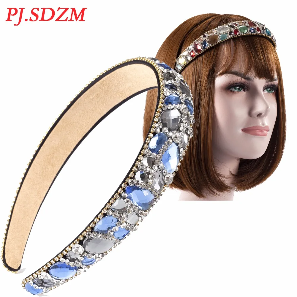 PJ.SDZM Girl Fashion Hair Bands Crystal Broadside Gem Rhinestone Woman Austria Rhinestone Headband Women Shiny Hair Accessory 
PJ.SDZM Girl Fashion Hair Bands Crystal Broadside Gem Rhinestone Woman Austria Rhinestone Headband Women Shiny Hair Accessory