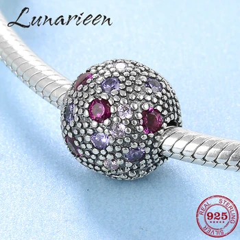 Real 925 sterling silver Colourful clips beads charm Pink purple CZ Fit Original europeu Charm Bracelet Jewelry making
Real 925 sterling silver Colourful clips beads charm Pink purple CZ Fit Original europeu Charm Bracelet Jewelry making