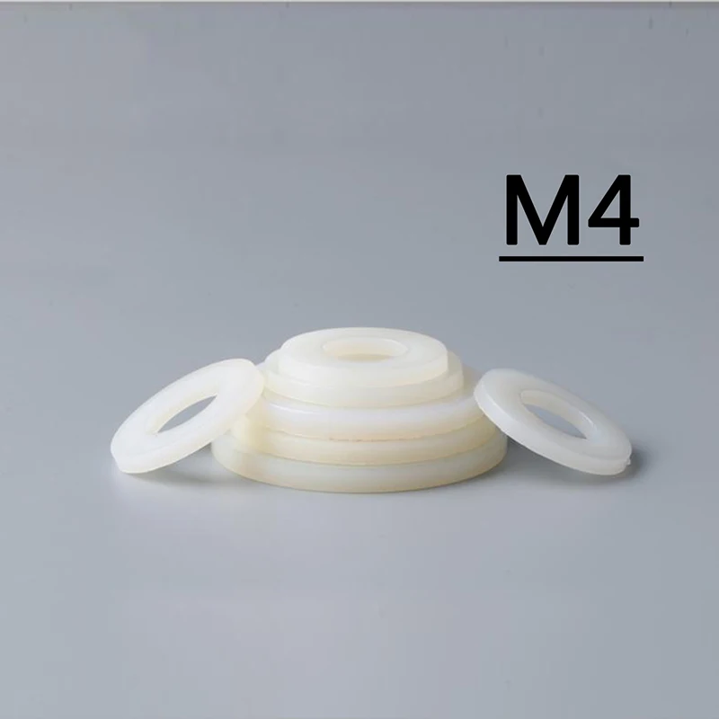 100Pcs M4 4x8x1mm 4x9x1 4x10x1 White Screw Plastic nylon washer Plated Flat Spacer Seals Washer Gasket Ring
100Pcs M4 4x8x1mm 4x9x1 4x10x1 White Screw Plastic nylon washer Plated Flat Spacer Seals Washer Gasket Ring