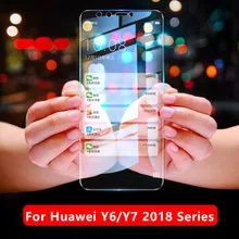 Protecteur d'écran pour Huawei, Film en verre trempé pour Y6 Y7 Prime 2018, Huawei Honor Y6 7 6y 7y Y62018 Y72018=