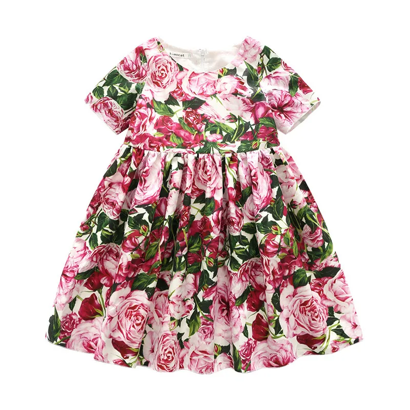 Summer 2019 Baby Girls Pink Rose Dress Kids Short Sleeve Dresses Girl Summer Clothes for 110-160cm Princess Dress
Summer 2019 Baby Girls Pink Rose Dress Kids Short Sleeve Dresses Girl Summer Clothes for 110-160cm Princess Dress